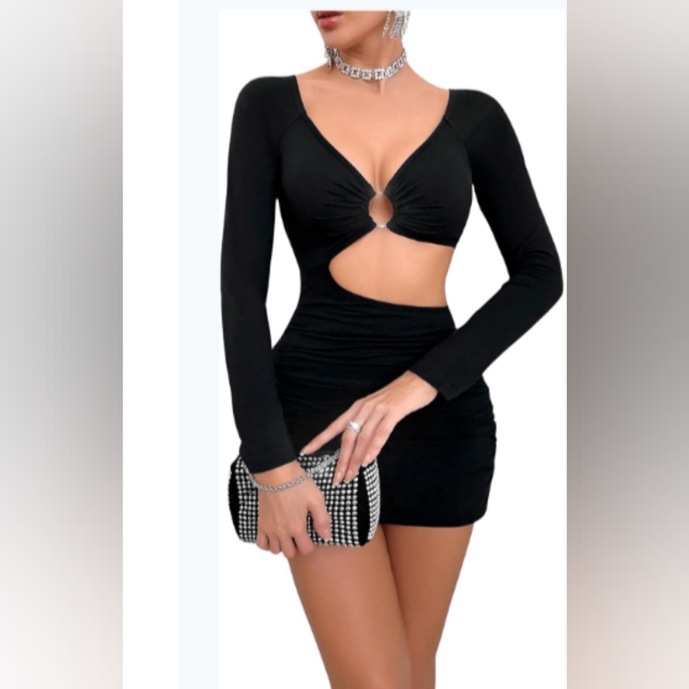 Black Cut-Out Mini Dress